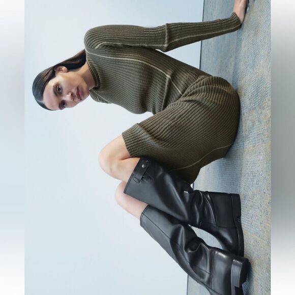 Zara piped knit midi dress - Picture 5 of 11